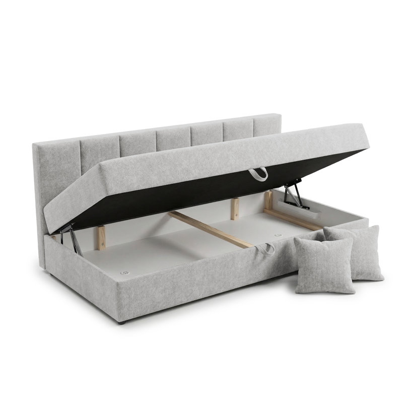 Lenny Upholstered Daybed, Light Grey