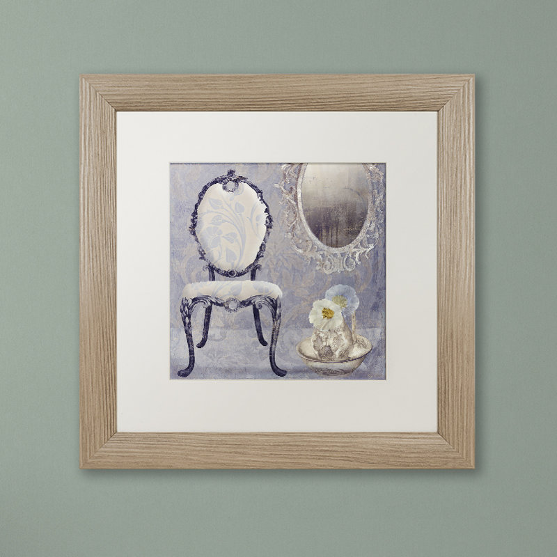 «Salon II» par Jadaya, impression encadrée, H 11 po x l 14 po x P 0,5 po, Blanc, Cadre noir