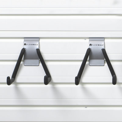 Ensemble de rangement à panneau à lattes, tablette, bac jumbo et crochet Flow Wall - Slatwall