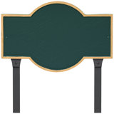 Canterbury Rectangle Two Line Standard Address Sign Plaque with Lawn Stakes