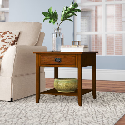 Table de bout avec rangement Vikesh