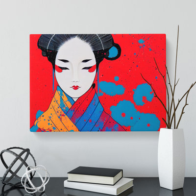 Painted Geisha Vol.6 Abstract - Wrapped Canvas