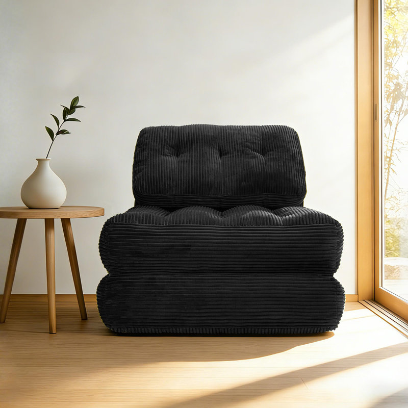 Boneless Folding Sofa Bed,Convertible Sleeper Chair for Adults,Folding Floor Couch with Pillow & Foam Filling for Living Room & Bedro