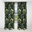 Motif botanique vert forêt - Rideau floral - Rideau occultant floral - 1 panneau-107548364