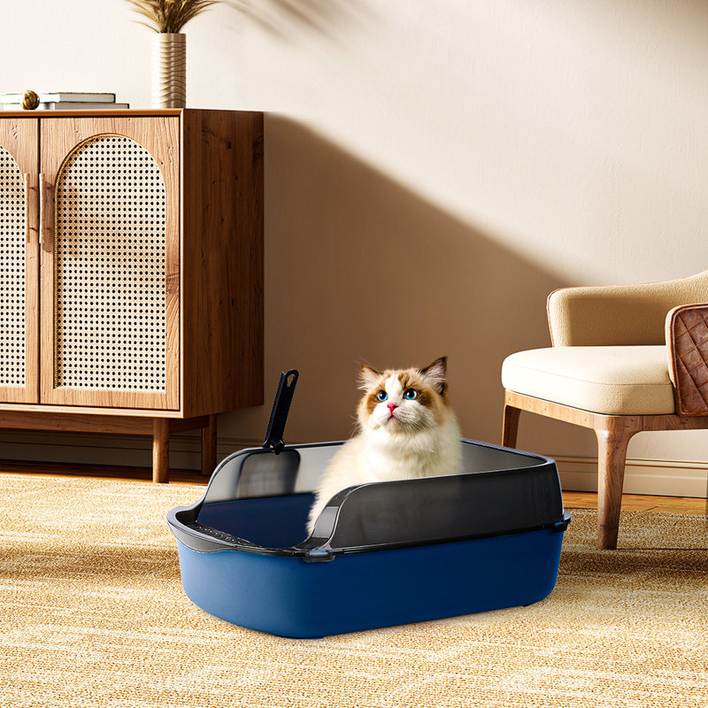 Litter Box, Blue/Black