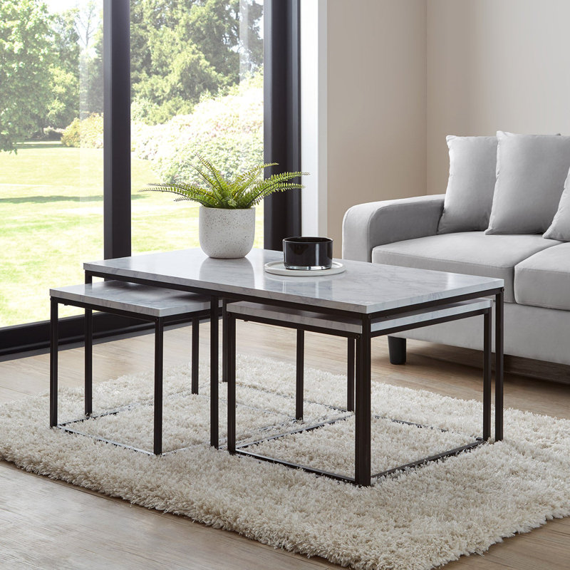 Kalyssa Frame Coffee Table, Matte Black