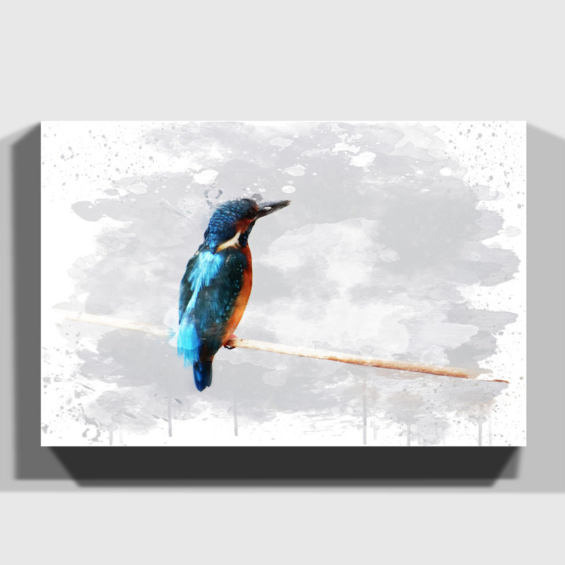 Kingfisher - Wall Art, 70cm H x 100cm W, Wrapped Canvas