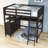 Gibrian Full 6 Drawers Wood Loft Bed with Built-in-Desk and Shelves by Harriet Bee-1979454715