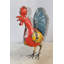 Statue coq en métal mince et coloré coq 16 po x 6 po x H 19 po Nifao