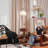 Solid Wood+Iron+Fabrics Round Floor Lamps-1124099250