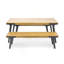 1 DINING TABLE+2 DINING BENCHES