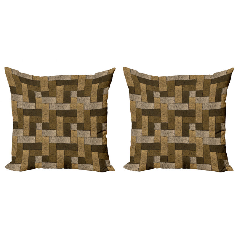 Ambesonne Geometric Reversible Pillow Cover, 16" x 16"