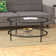Ceno 36" Glass And Steel Round Coffee Table With Shelf