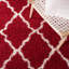 Tapis géométrique rouge / ivoire-1312769459