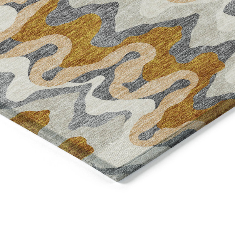 Tapis terre cuite lavable à la machine intérieur / extérieur Mahaney ACN750, Rond 8 pi