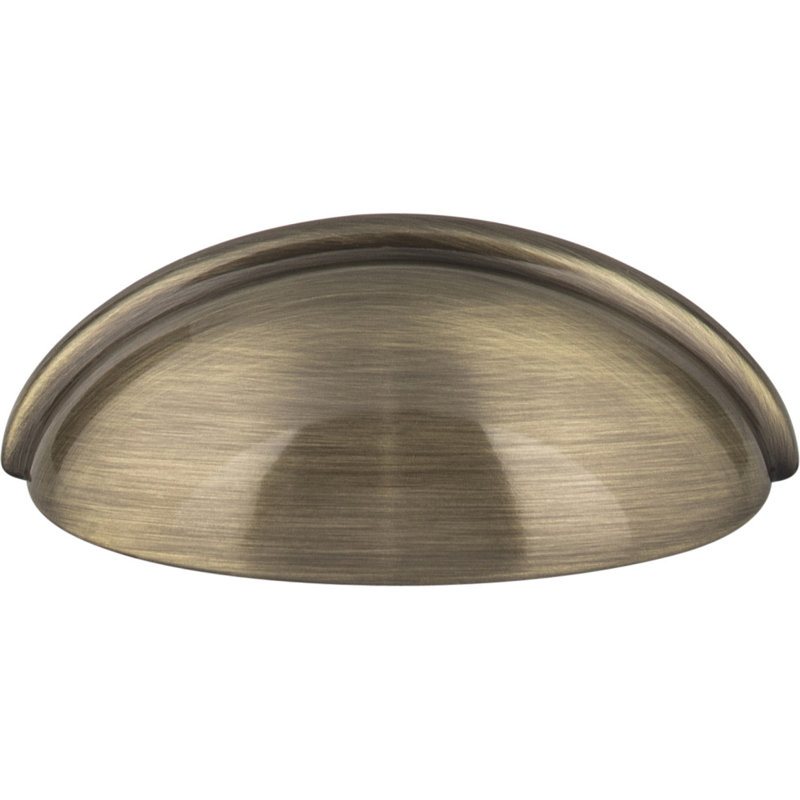 Florence 3" Center to Center Cup/Bin Pull, Brushed Antique Brass