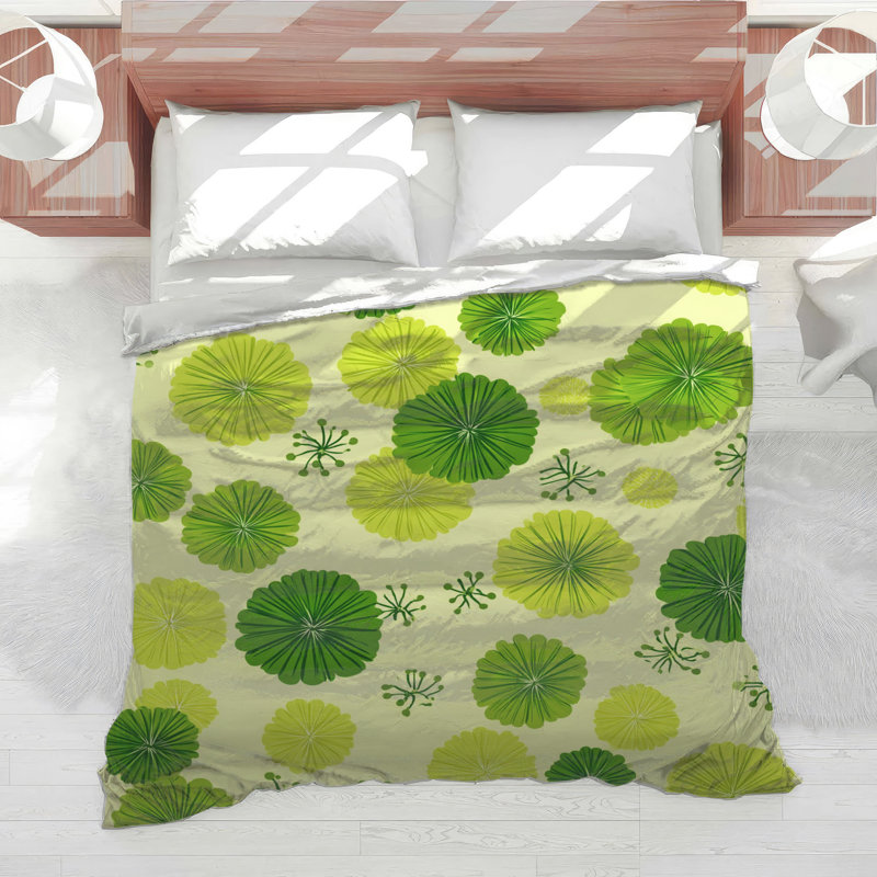 Floral Bedding Pattern Comforter Scandinavian, Twin Extra Long