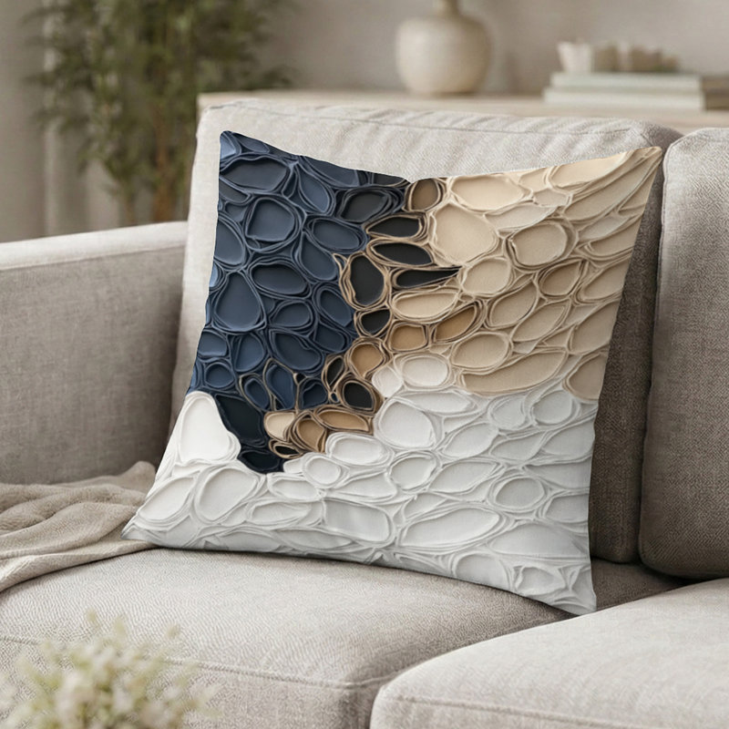 Coussin Modern Modern - Aqua Sea Underwater River II, H 18 po x l 18 po