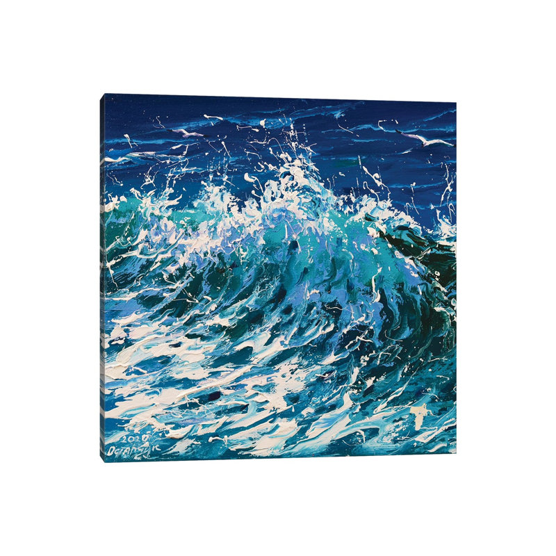 Wave by Andrej Ostapchuk - Painting on Canvas, Wrapped Canvas, 30.48cm H x 30.48cm W x 1.91cm D