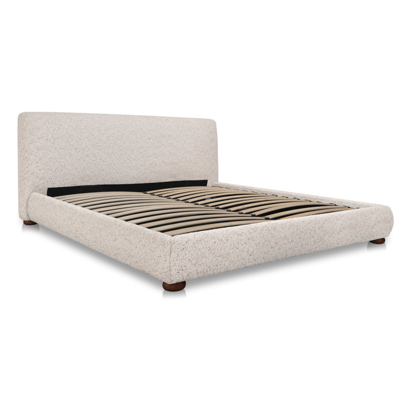 Beau King Storage Bed Speckled Light Grey, Gray, King