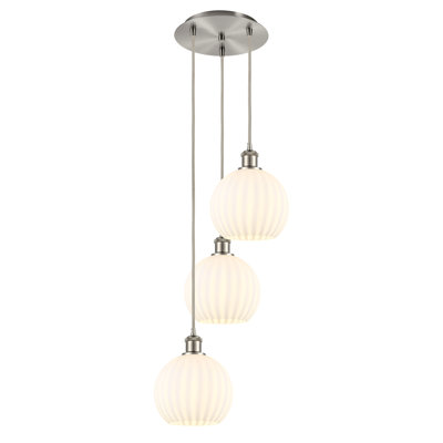 Ballston Venetian 3 Light Cord Hung Pendant-113B-G1217
