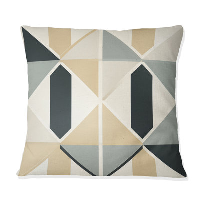 Coussin Neutral Space I - Polyester géométrique