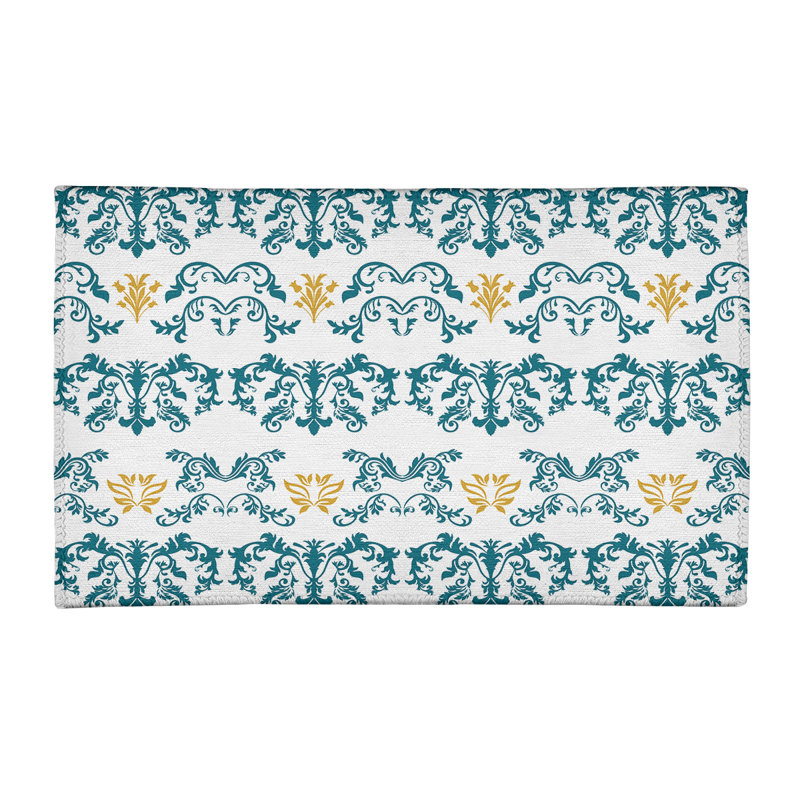 Damask Indoor Rug, Rectangle 5' x 7'