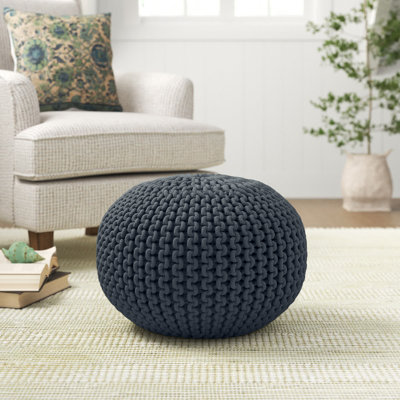 Anely 20" Wide Round Pouf Ottoman