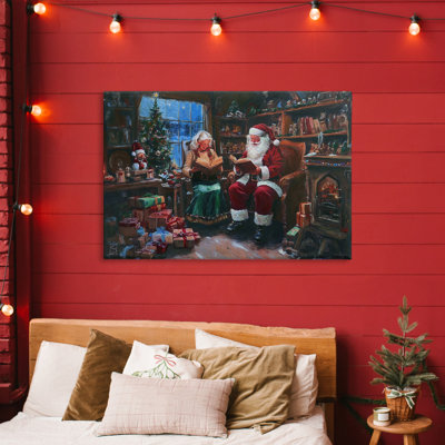 Joyeux M. et Mme Claus, toile par Sara Culpepper