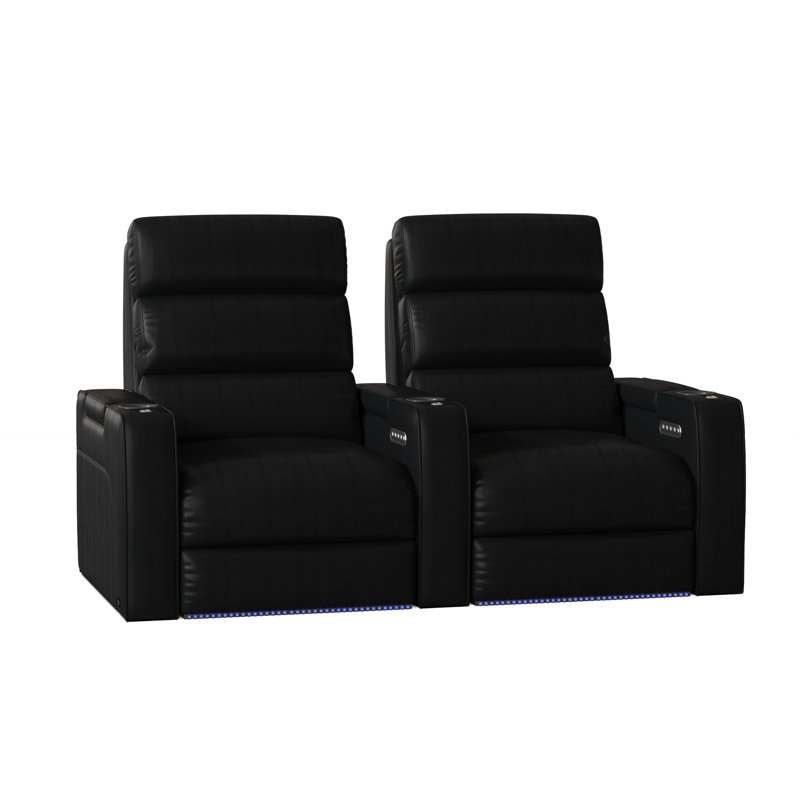 Rangée de sièges de cinéma maison Lerman (rangée de 2), Onyx Smartsuede