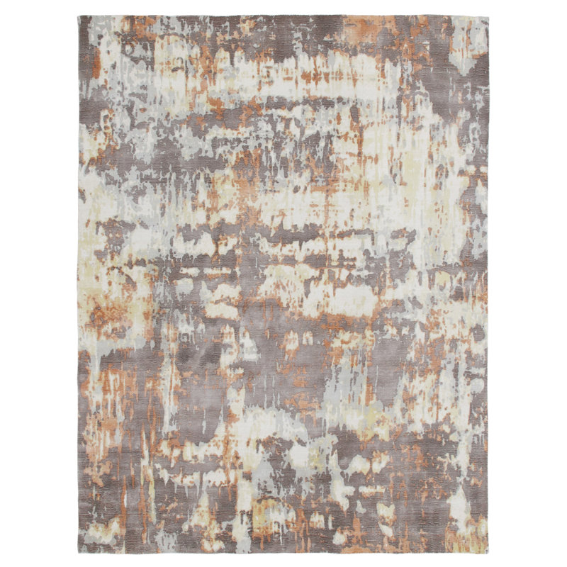 Hand Loomed Abstract Indoor Rug, Rectangle 2' x 3'