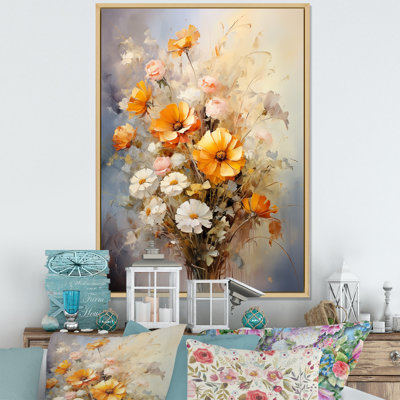 «Darb Beige Sunflowers», impression romantique sur toile