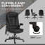 Chaise de bureau de massage vibrante à 6 points HOMcom