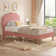 Twin Size Bed Frames With Cimahi Adjustable Teddy Fleece Headboard, Upholstered Platform Bed W/Slats Support