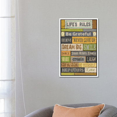 Life's Rules by Conrad Knutsen - Print on Canvas