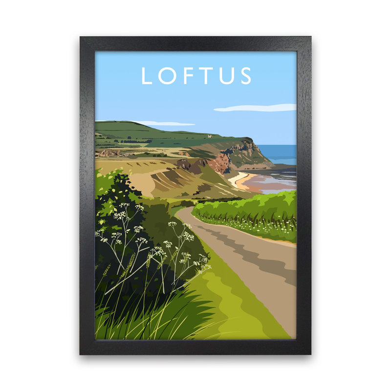 Loftus Portrait by Richard O'Neill - Print, Black Framed, 63cm H x 46cm W x 3cm D