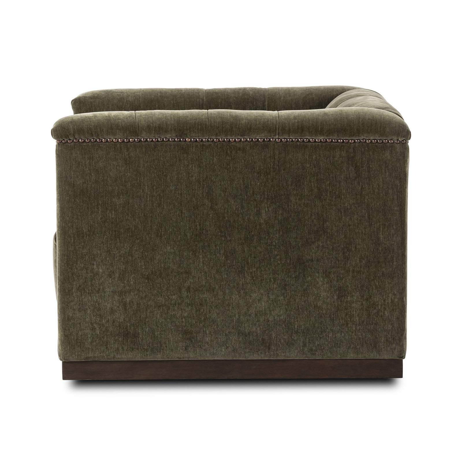 Byer Swivel Armchair, Amici Moss Velvet