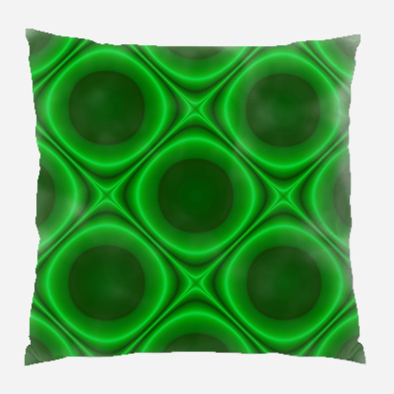 Coussin abstrait, Vert