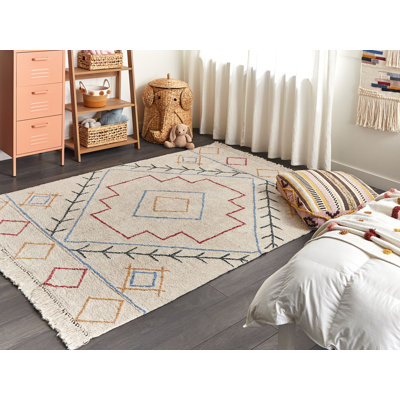 Rotterdam Geometric Cotton Hand Woven 160cm X 230cm Area Rug