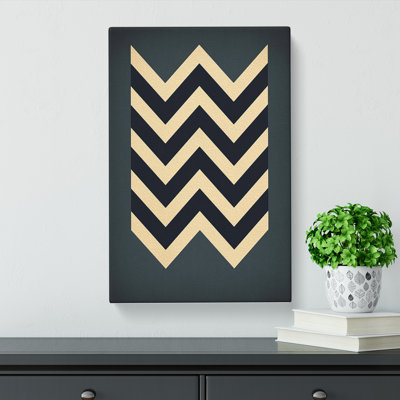 Chevrons Minimalism - Wrapped Canvas