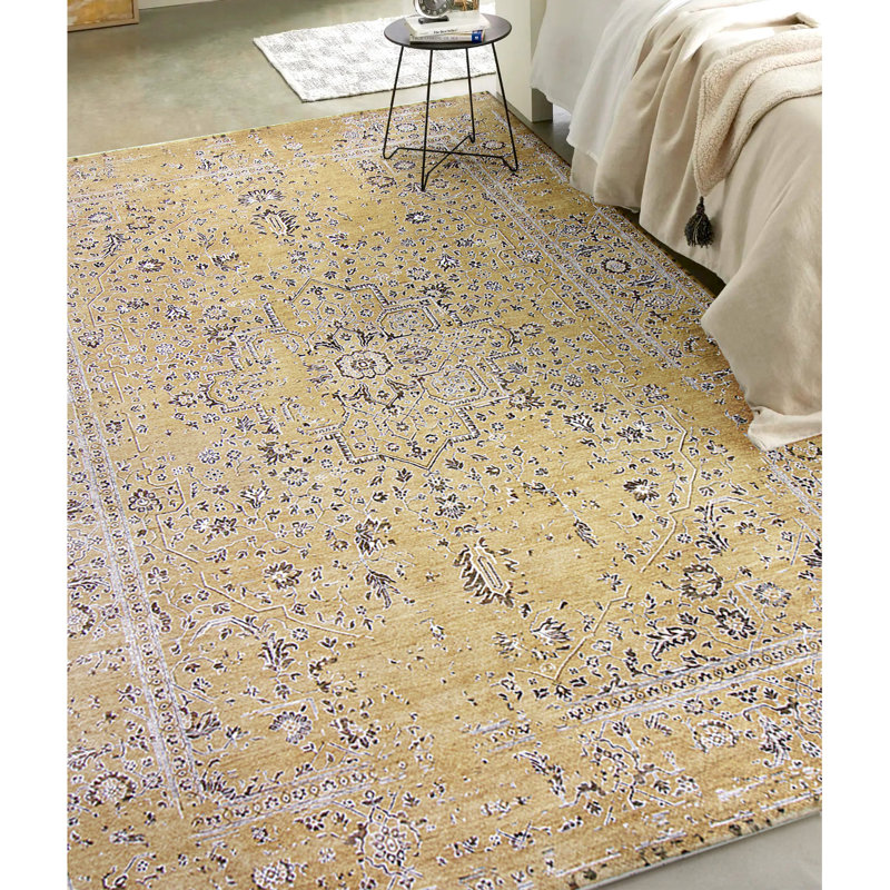 Oriental Area Rug in Brown, Rectangle 10' x 14'