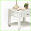 Table basse blanche avec tiroir et amp; Tablette inférieure, style élégant intemporel pour le salon, rangement polyvalent