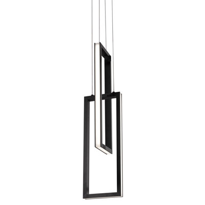 Luminaire suspendu rectangulaire unique à 1 lumière DEL Aionna