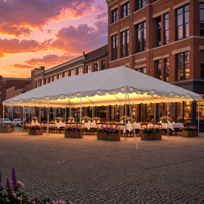 20 X 40 Ft Party Tent, Heavy Duty Canopy With Carry Bags, 480Gsm Pvc Outdoor Shelters