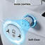 Combiné de bidet de toilette intelligent, double chasse sans réservoir 1 / 1,28 GPF, buse autonettoyante et capteur de pied, siège à fermeture douce avec veilleuse, commande à bouton et chasse de panne de courant, blanc