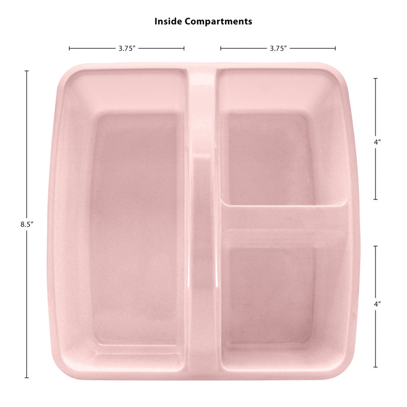 Rebrilliant Plastic Decorative Bin, Light Pink