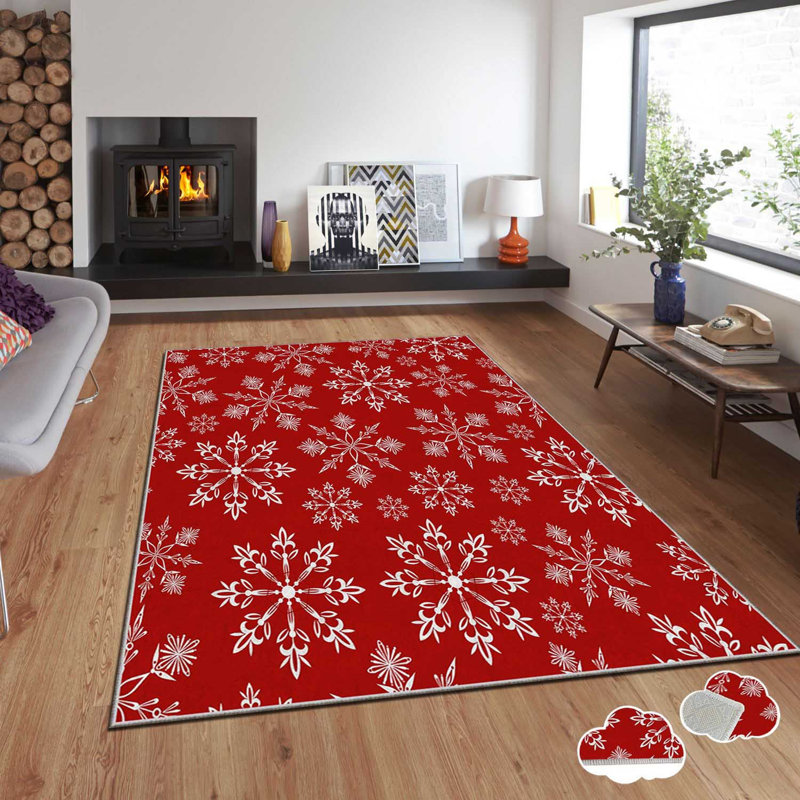Luxurious Area Rug, 100% Polyester, 55.1 x 86.6 inches | 740 g/m², Soft Velvet Fabric with Non-Slip Dot Underside | Laminated Sponge Cushioning, Easy to Clean, Machine Washable at 30°C | Perfect for Living Room & Bedroom