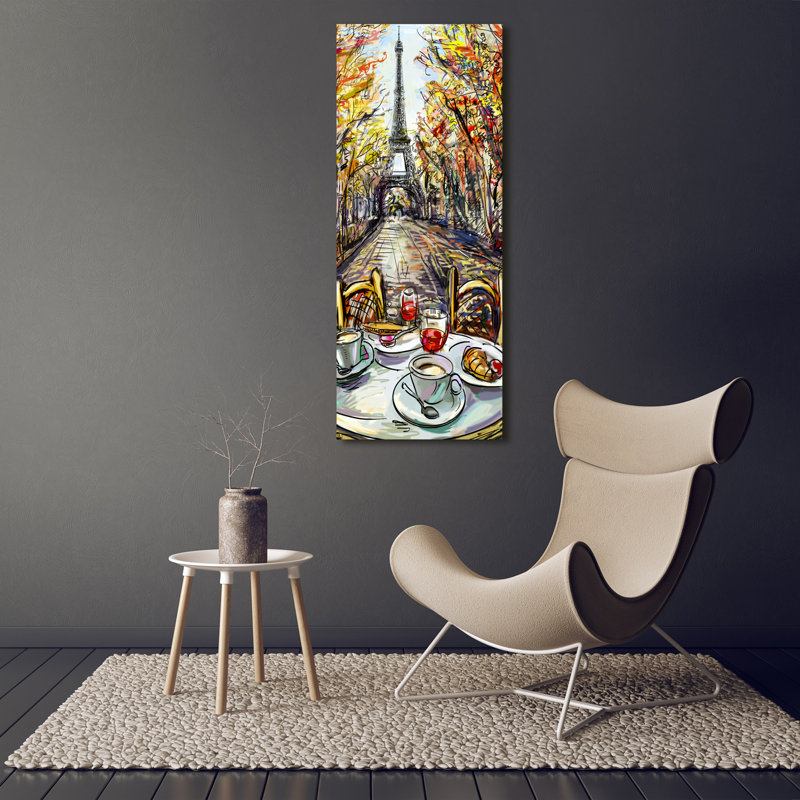 Breakfast In Paris - Wrapped Canvas Print