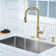 ARCORA Single Handle Pull Down Kitchen Faucet with Soap Dispenser and Deck Plate