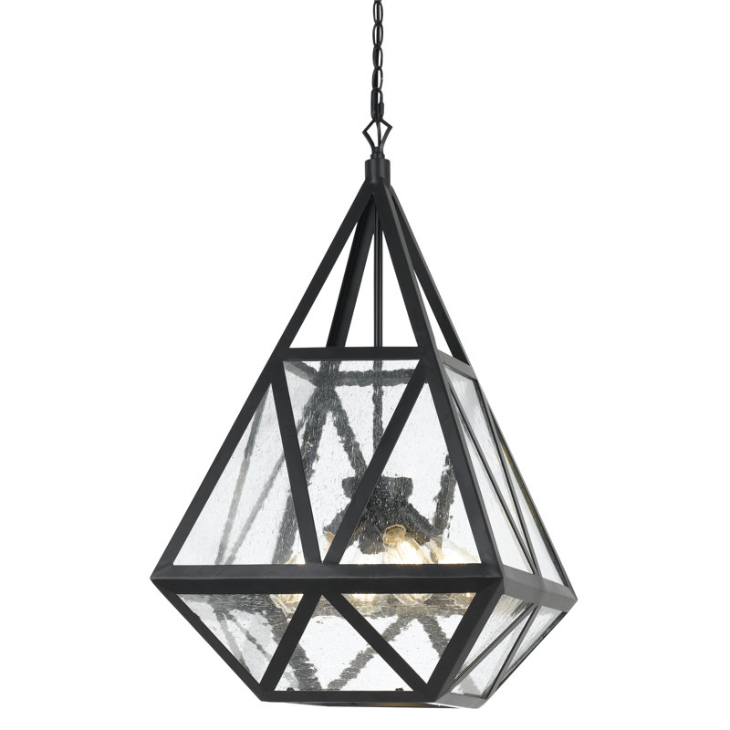 Lustre géométrique unique à 4 lumières